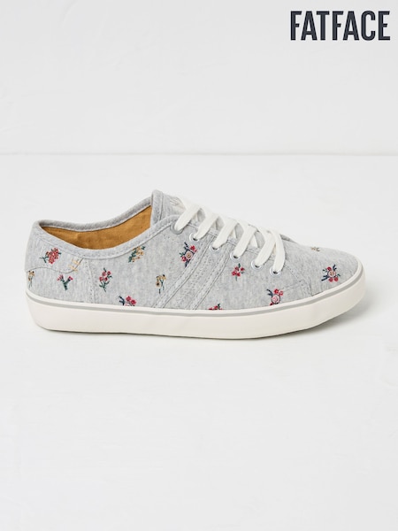 FatFace Grey Lola Canvas Trainers (E81207) | £39