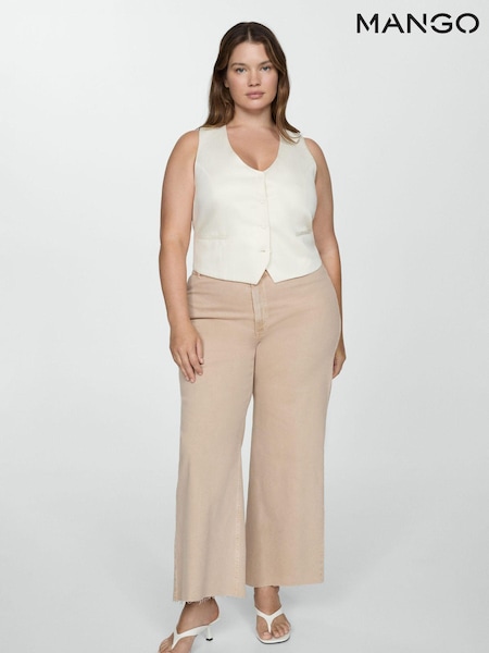 Mango Brown Catherin Culotte High Waist Jeans (E81280) | £40