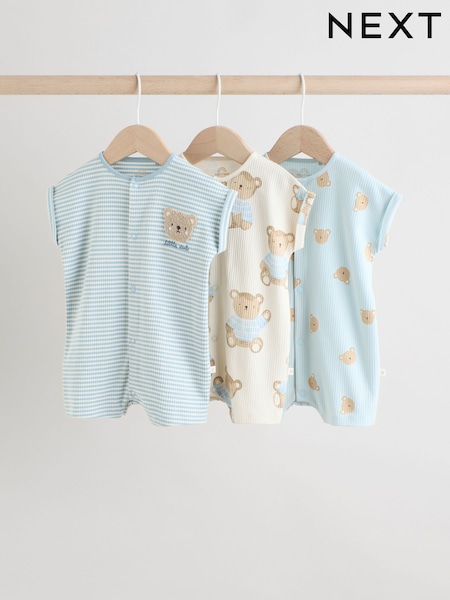 Blue Baby Rompers 3 Pack (E81382) | £18 - £22