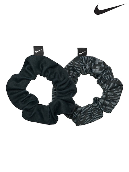 Nike Black DriFIT Gathered Scrunchies 3.0 2 Pack (E81435) | £14