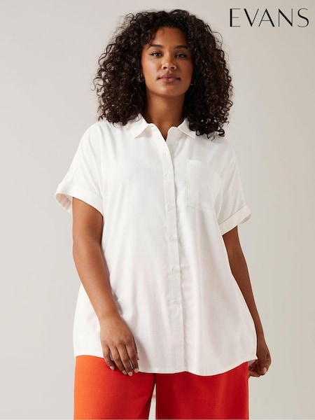 Evans Tencel Slub Shirt (E81652) | £29