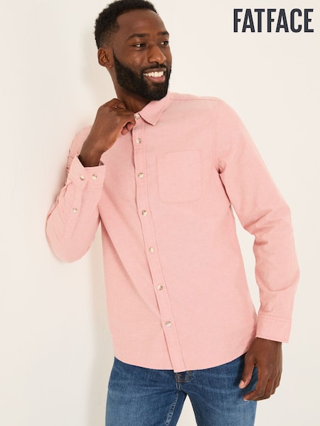 FatFace Dusky Pink Long Sleeve Oxford Shirt (E81843) | £46