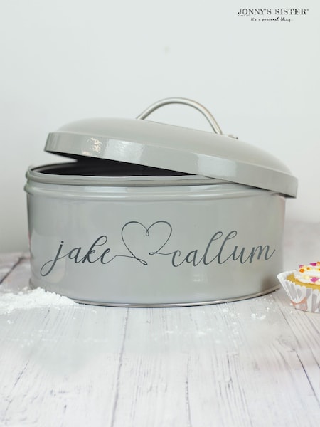 Personalised Heart Cake Tin by Jonnys Sister (E82083) | £46
