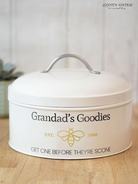 Cream Personalised Bee Cake Tin by Jonnys Sister (E82095) | £46