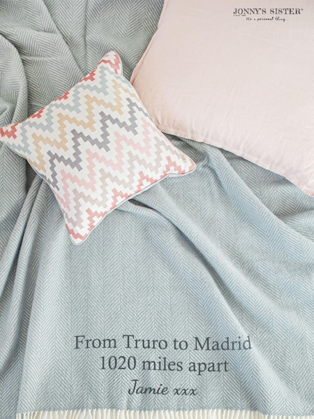 Personalised Wool Love Across The Miles Throw by Jonny's Sister (E82097) | £82