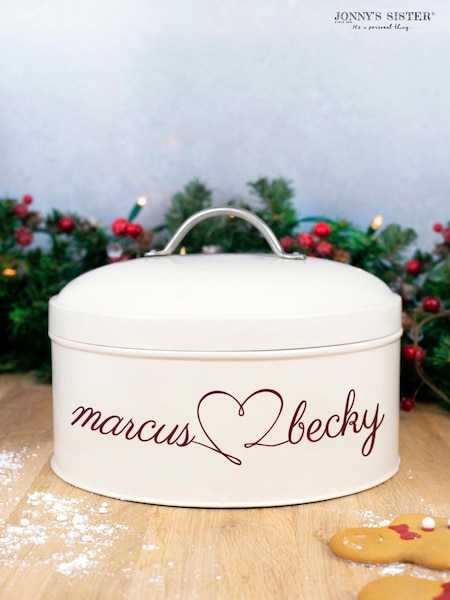 Personalised Heart Cake Tin by Jonnys Sister (E82100) | £46