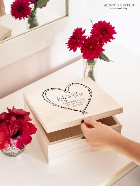 Personalised Wooden Memory Box by Jonnys Sister (E82188) | £38