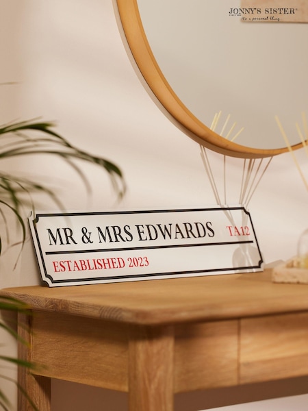 Personalised Couple’s Street Sign by Jonnys Sister (E82199) | £25