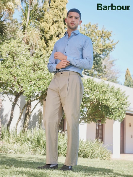 Barbour® Stone Slim Fit Herringbone Suit Trousers (E82213) | £125