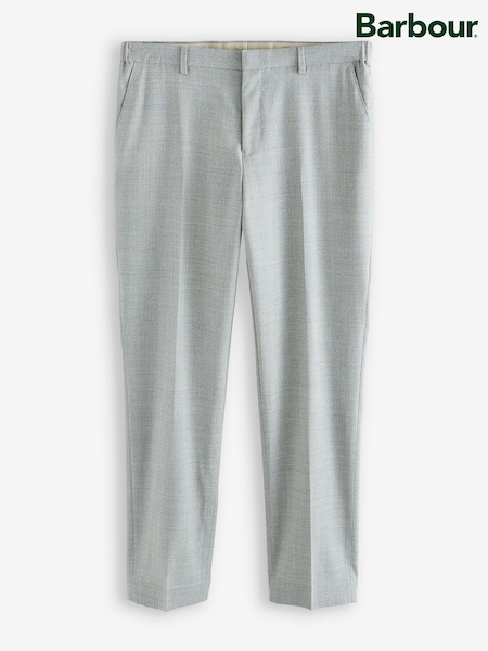 Barbour® Grey Slim Fit Wool Suit Trousers (E82227) | £149