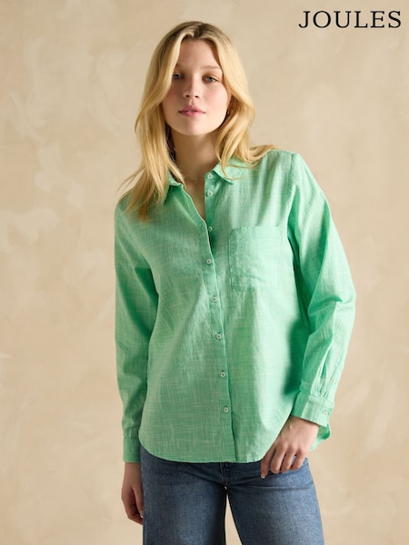Joules Ida Green Cotton Shirt (E82292) | £39