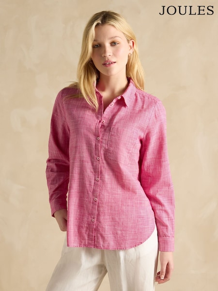 Joules Ida Pink Cotton Shirt (E82452) | £39