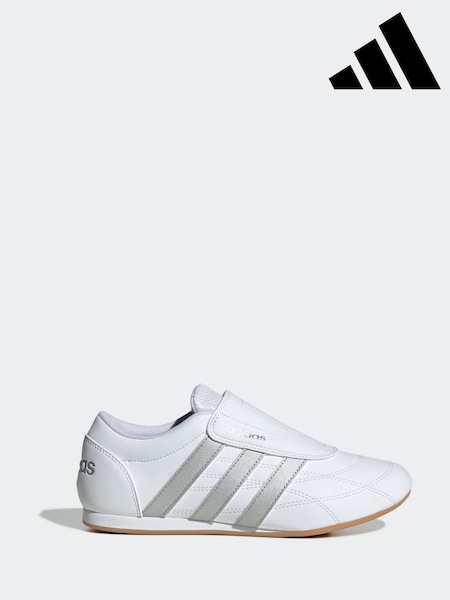 adidas White/Silver Tekwen Slip-On Trainers (E82549) | £50