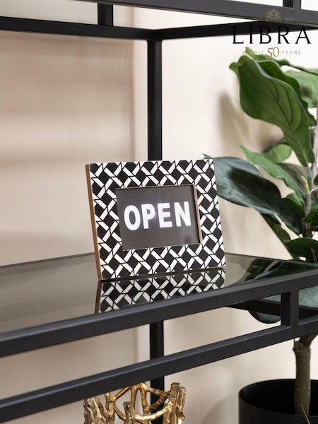 Libra Interiors Black and White Lorna Photo Frame 10x15cm (E82587) | £39