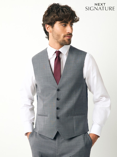 Grey Signature Cerutti Italian Fabric Suit Waistcoat (E82641) | £100
