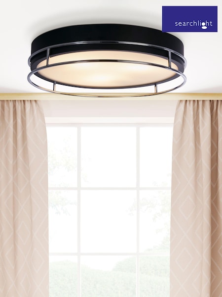 Searchlight Chrome Arizona 3Lt Flush Ceiling Light (E82683) | £100