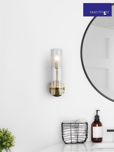 Searchlight Brass Latitude Bathroom Wall Light (E82689) | £59
