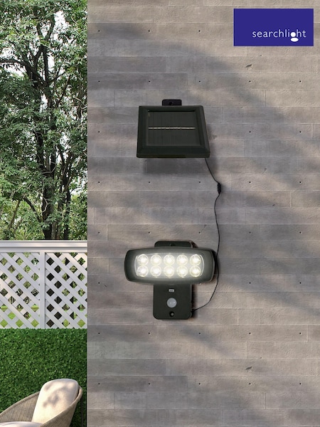 Searchlight Black Shine Outdoor ABS Solar Wall Light (E82694) | £34