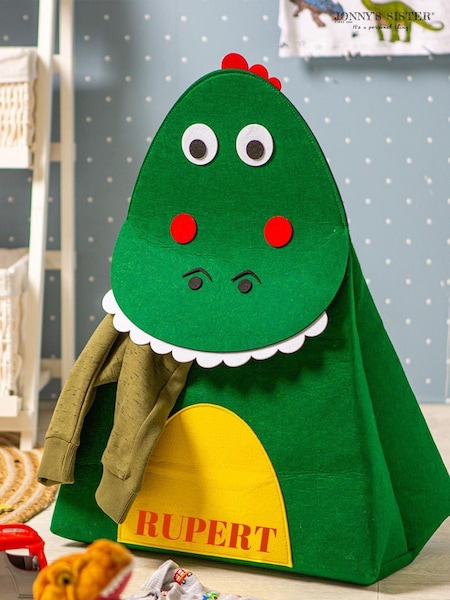 Personalised Felt Dinosaur Laundry Bag by Jonny's Sister (E82708) | £20