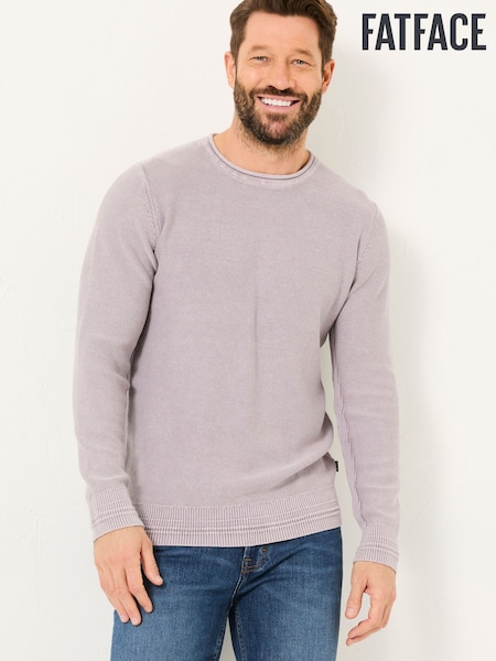 FatFace Lilac Purple Berwick Laundered Crew Neck Jumper (E82826) | £30