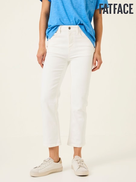 FatFace Sway White Capri Jeans (E82835) | £46