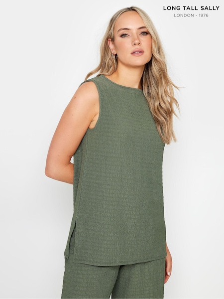 Long Tall Sally Green Sleeveless Belted Top (E82908) | £26