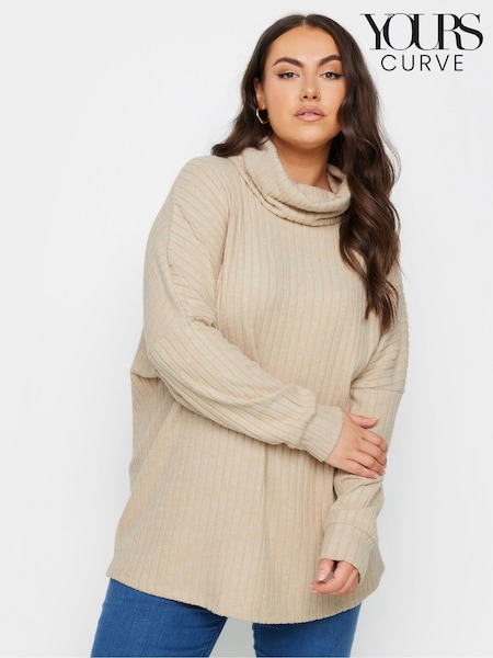 Yours Curve Natural Soft Touch Turtle Neck Jumper (E83043) | £31