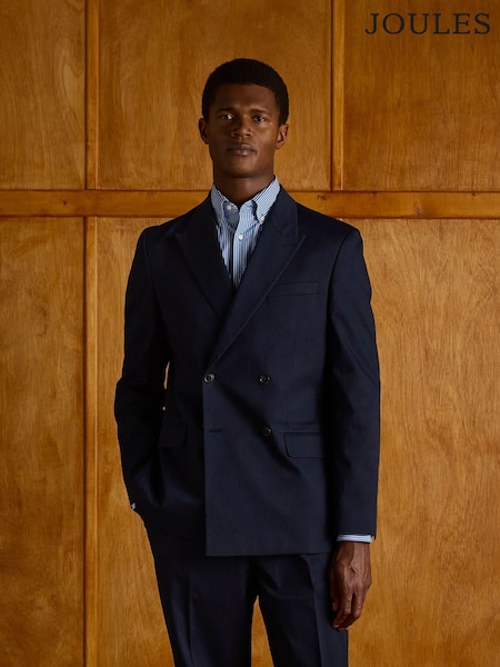 Joules Navy Double Breasted Suit Jacket (E83159) | £149