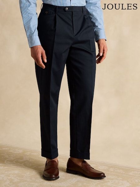 Joules Navy Slim Fit Suit Trousers (E83160) | £100