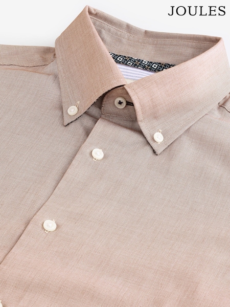 Joules Neutral Textured 100% Cotton Long Sleeve Shirt (E83167) | £49