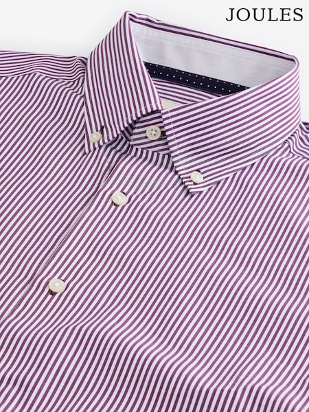 Joules Burgundy Red Bengal Long Sleeve 100% Cotton Shirt (E83170) | £55
