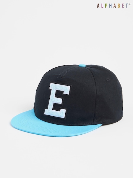 Alphabet Kids Personalised Monogrammed Snapback 100% Cotton Black Cap (E83244) | £15