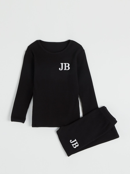 Dollymix Kids Personalised Ribbed Loungewear Set (E83276) | £30