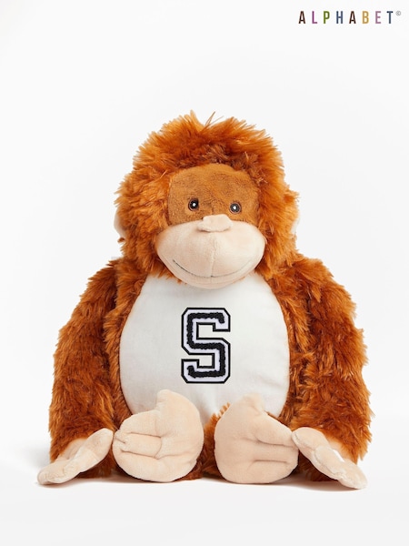 Alphabet Personalised Soft Plush Brown Orangutan (E83308) | £28