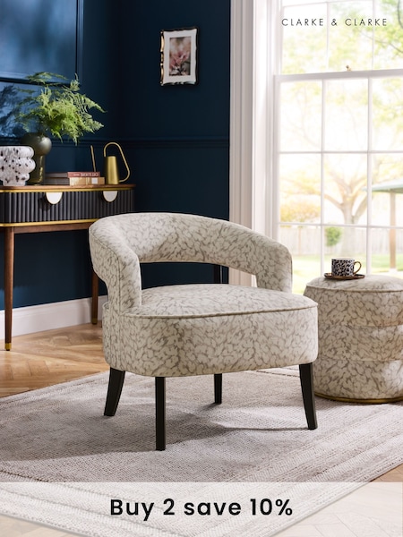 Clarke and Clarke Natural Stone Pokot Remi Accent Chair (E83467) | £249