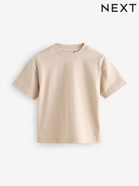 Neutral Short Sleeve Plain T-Shirt (3mths-7yrs) (E83619) | £3 - £5