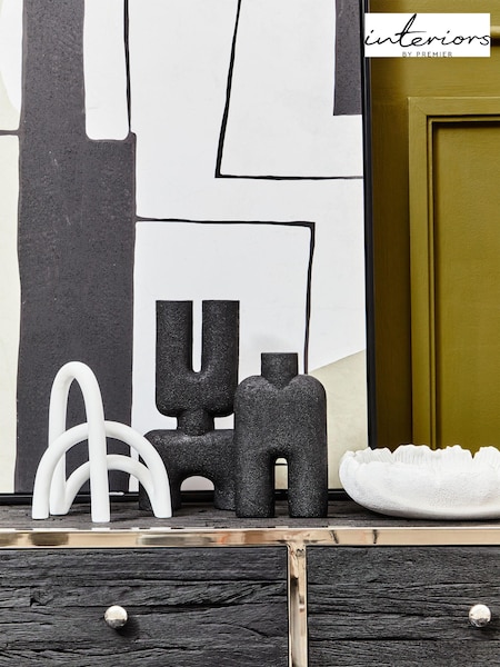 Interiors by Premier White Broc Arched Abstract Ornaments Sculpture (E83635) | £55