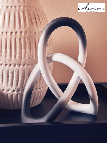 Interiors by Premier Black/White Broc Ombre Abstract Ornaments Sculpture (E83649) | £45