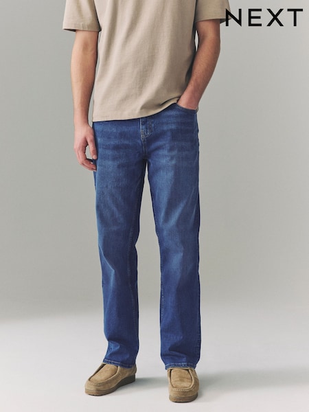 Blue Authentic Straight Fit Classic Stretch Jeans (E83784) | £28