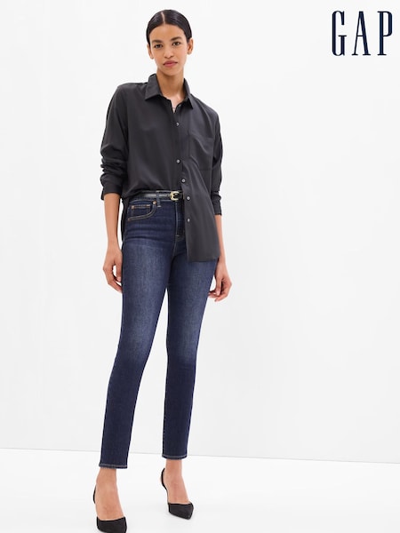 Gap Blue High Waisted True Stretch Skinny Jeans (E83956) | £55