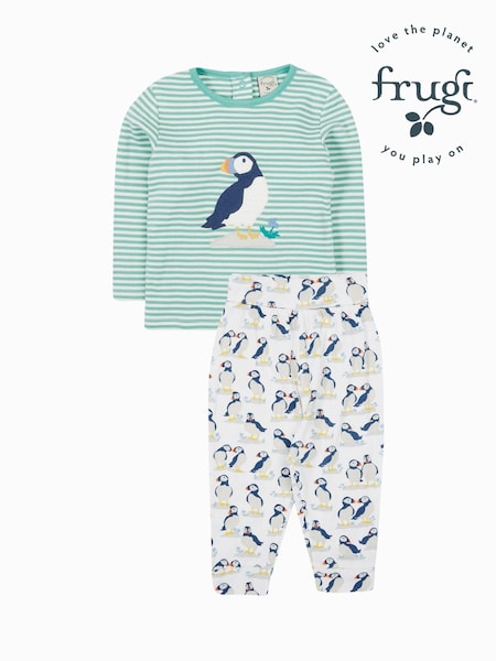 Frugi Unisex Green Top And Legging Outfit (E84123) | £32