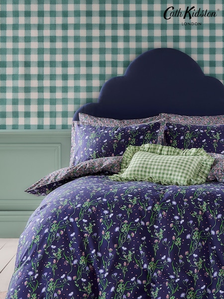 Cath Kidston Navy Nightshade Duvet Cover and Pillowcase 100% Cotton Set (E84131) | £50 - £90