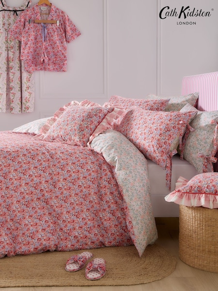 Cath Kidston Pink Ditsy Archive Duvet Cover and Pillowcase 100% Cotton Set (E84133) | £50 - £90