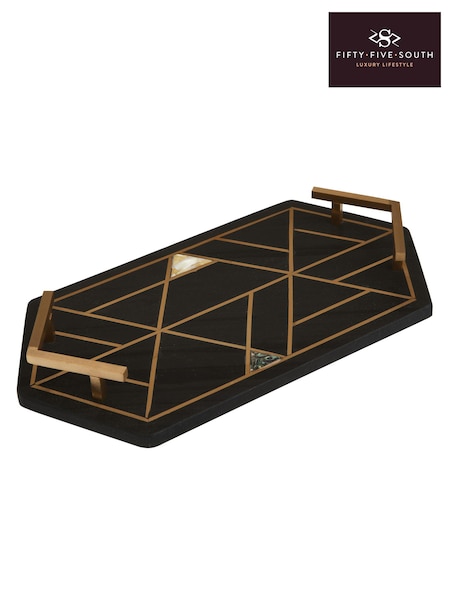 Fifty Five South Black Oriana Slate Tray (E84160) | £70