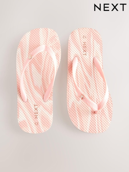 Pink Marble Flip Flops (E84240) | £8 - £11