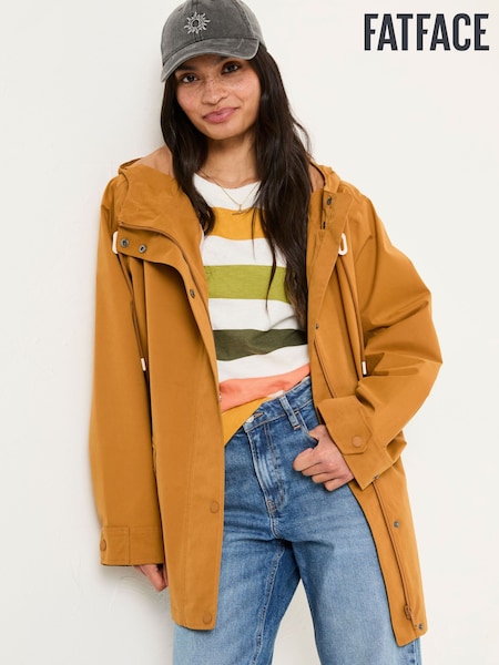 FatFace Tan Brown Waterproof Coat (E84465) | £60