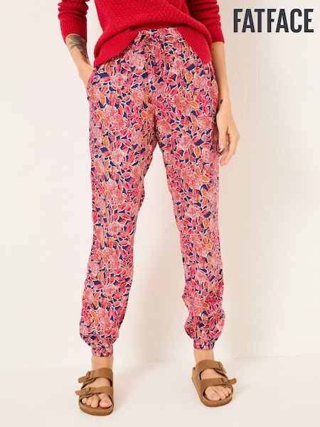 FatFace Lyme Pink Batik Floral Cuffed Jogger (E84495) | £25