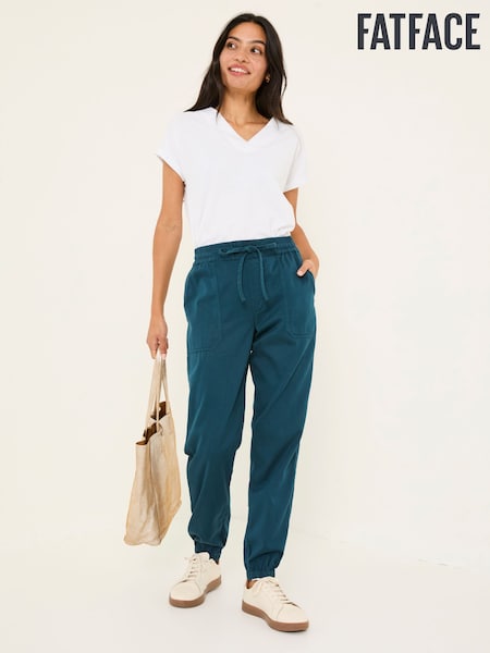 FatFace Lyme Teal Blue Cuffed Joggers (E84496) | £49.50