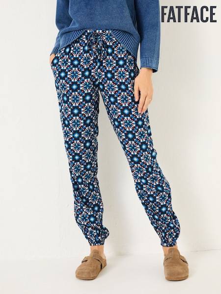 FatFace Lyme Blue Batik Geo Cuffed Jogger (E84500) | £42