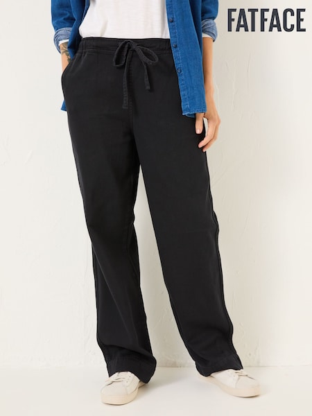 FatFace Ashby Charcoal Grey Wide Leg Trousers (E84505) | £55